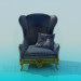 3d model Antique chair - preview