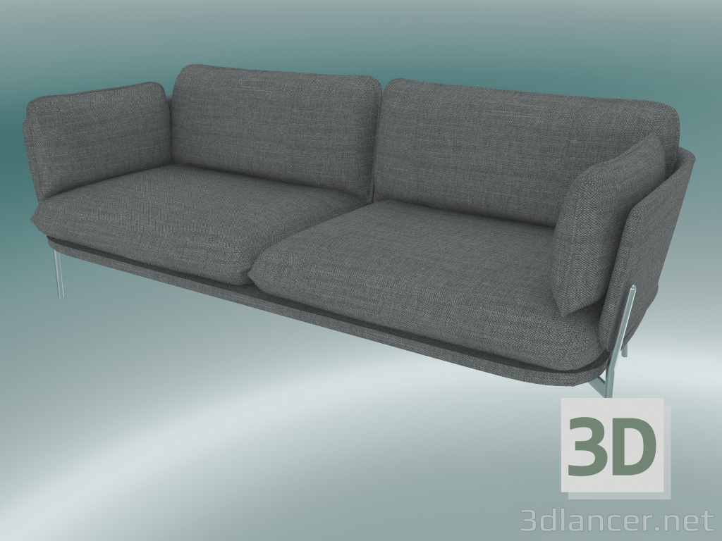 3d модель Диван Cloud (LN3.2, 84x220 H 75cm, Chromed legs, Hot Madison 724) – превью