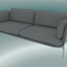 3D Modell Sofa Sofa (LN3.2, 84 x 220 H 75 cm, verchromte Beine, Hot Madison 724) - Vorschau