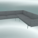 3D Modell Ecksofa Outline (Vancouver 14, Aluminium poliert) - Vorschau