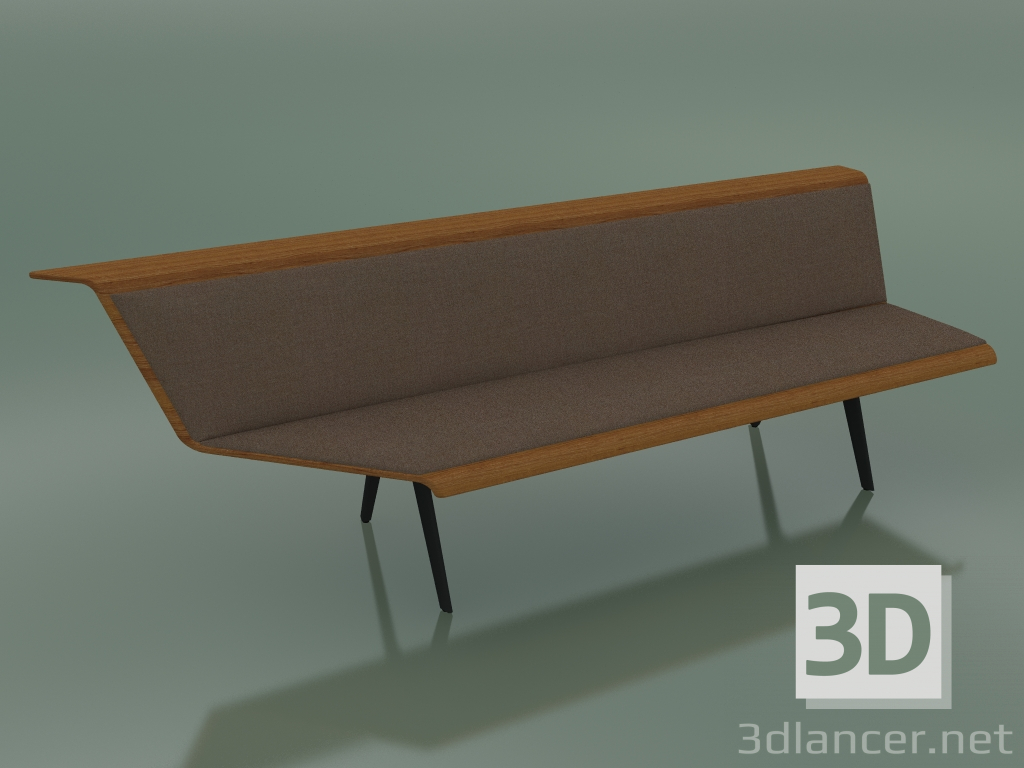 3D modeli Üçlü köşe modülü Bekleyen 4509 (90 ° sağ, Teak etkisi) - önizleme