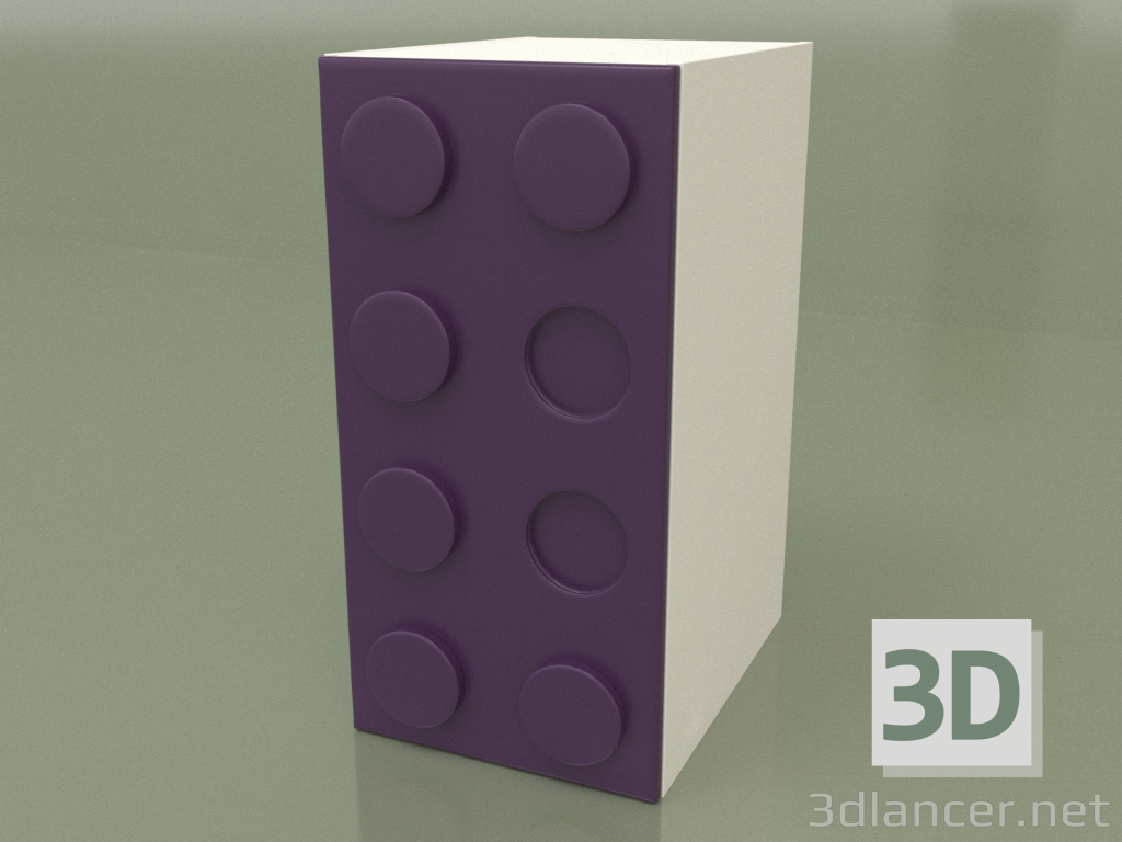 3D Modell Einflügeliger Schrank (Ametist) - Vorschau