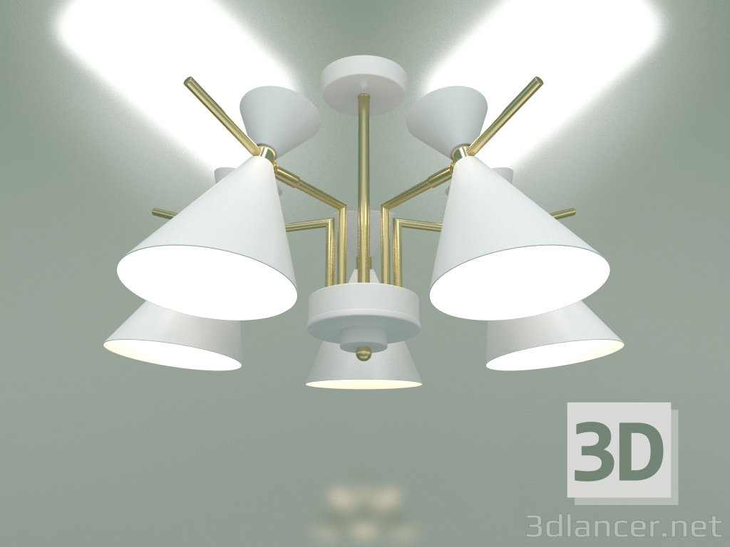 Modelo 3d Candelabro de teto Apart 70114-5 (branco) - preview