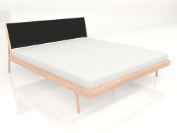 Doppelbett Fawn mit dunklem Kopfteil 180X200