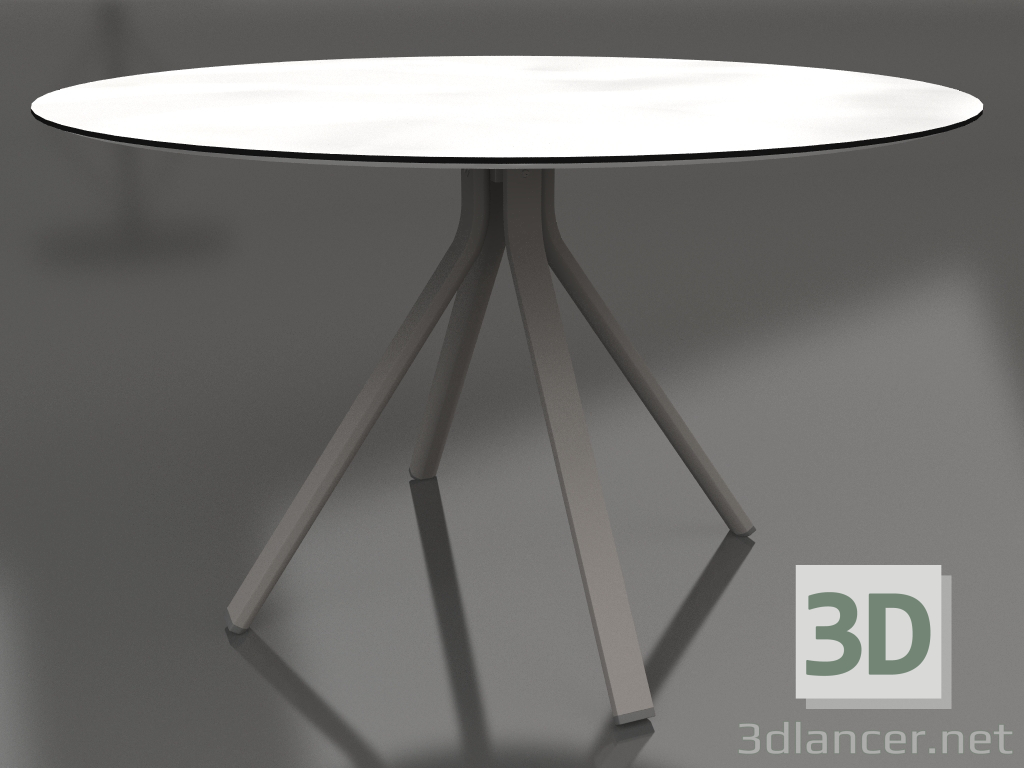 3d model Mesa de comedor redonda sobre pata columna Ø120 (Gris cuarzo) - vista previa