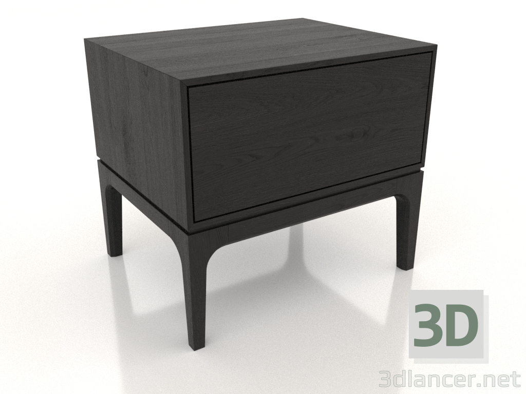 3D Modell Nachttisch FARGO 1 Schublade (schwarze Eiche) - Vorschau