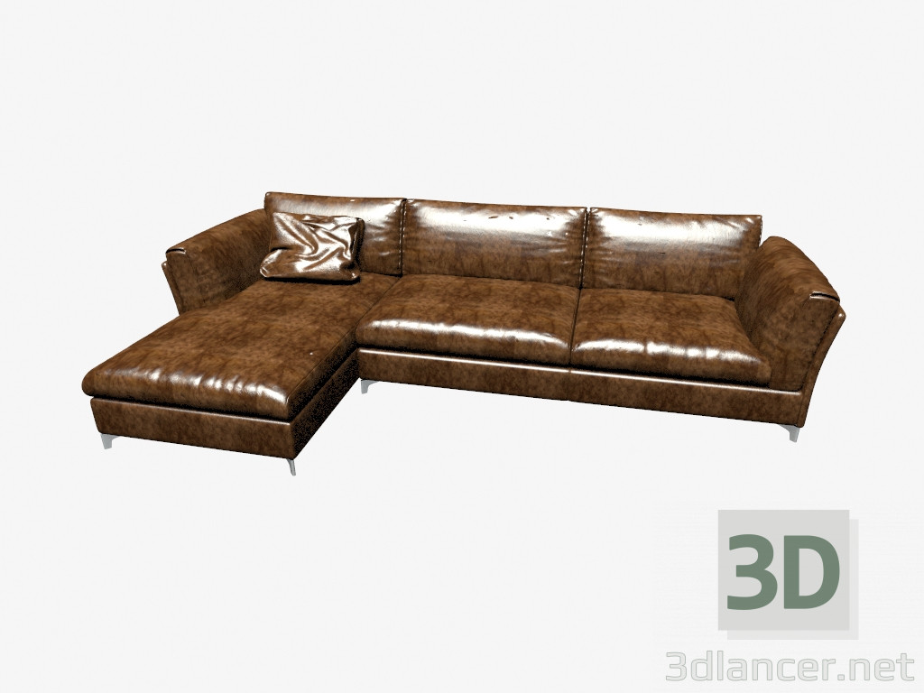 3d model Sofá Bahia con chaise longue - vista previa