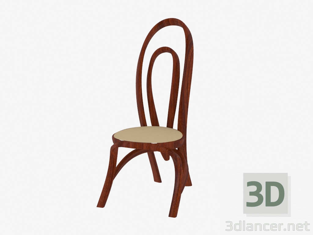 3d model Silla con tapicería de cuero - vista previa