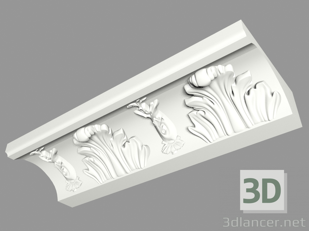 modello 3D Cornicione sagomato (KF58) - anteprima