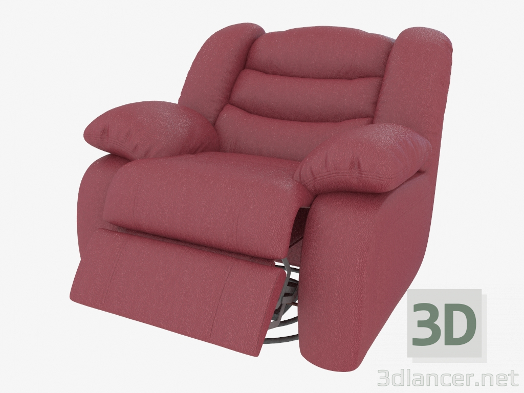 modèle 3D Fauteuil à bascule avec revêtement en cuir - preview