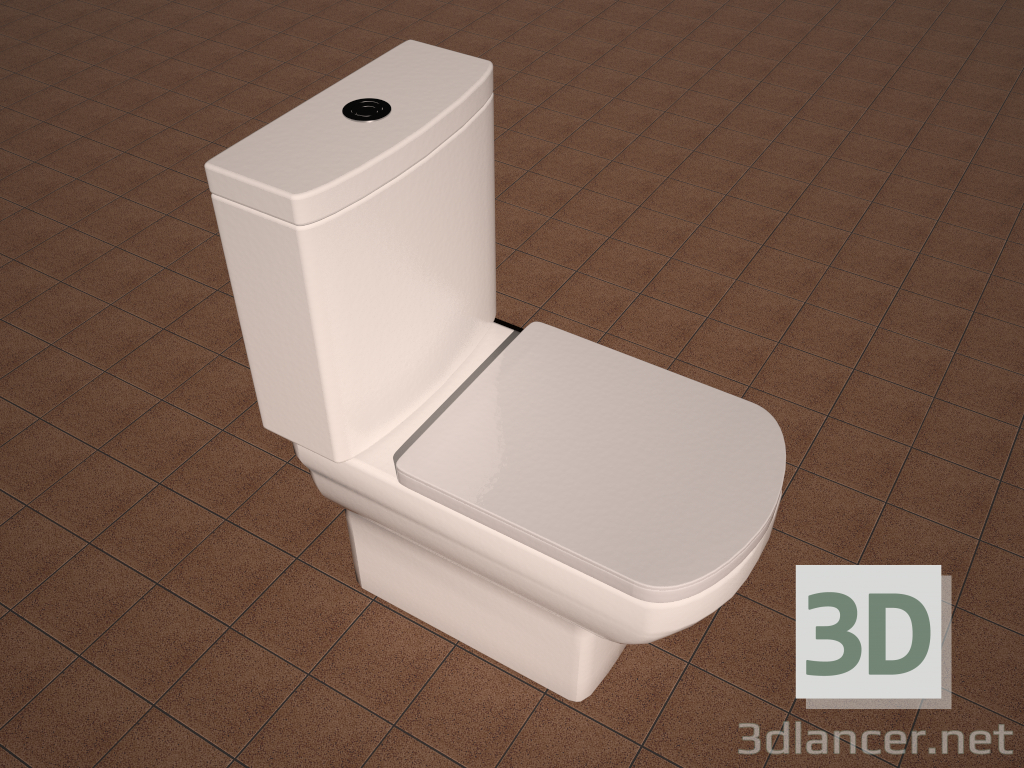 WC Roca Dama Senso 3D modelo Compro - render