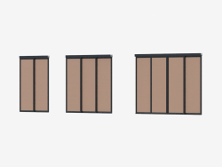 Interroom partition of A7 (black bronza light glass)