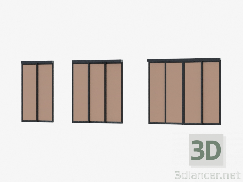 3D Modell Zwischenraumabtrennung von A7 (Schwarzbronzaleichtglas) - Vorschau