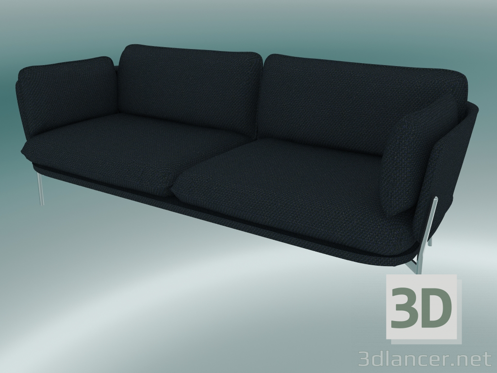 3d model Sofa Sofa (LN3.2, 84x220 H 75cm, Chromed legs, Sunniva 2 192) - preview