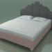 3d model Cama doble (80 E, gris) - vista previa