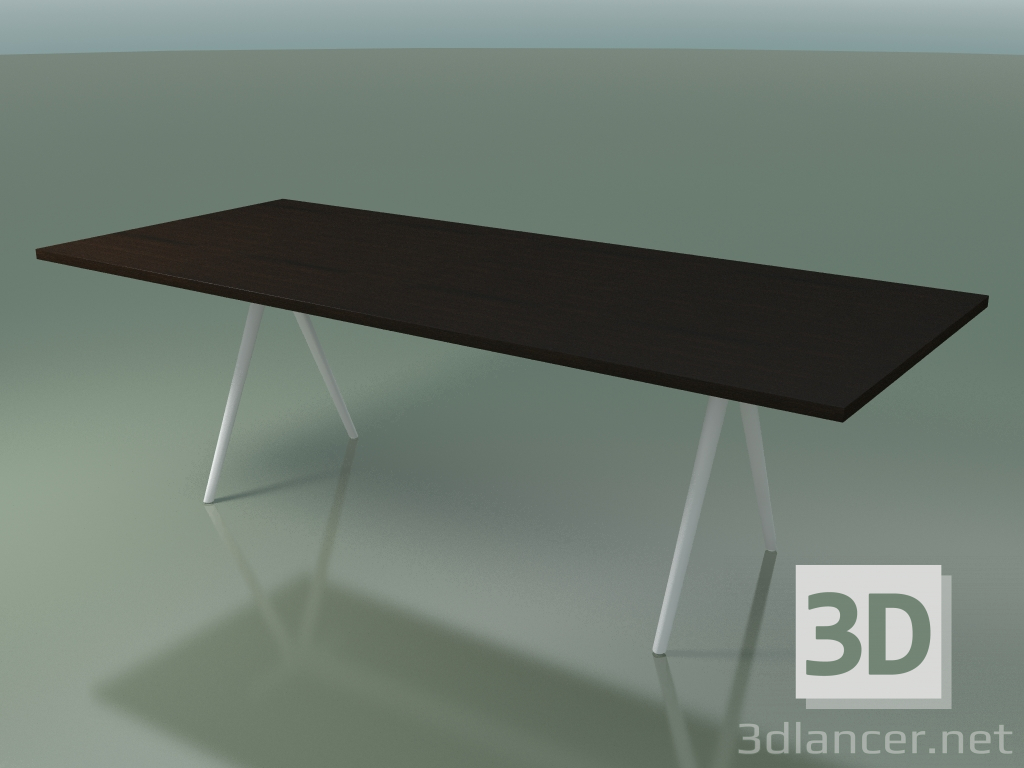 modèle 3D Table rectangulaire 5434 (H 74 - 100x240 cm, pieds 180 °, plaqué L21 wengé, V12) - preview