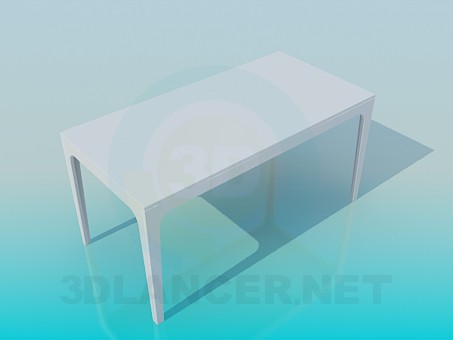 3D modeli Dikdörtgen masa - önizleme