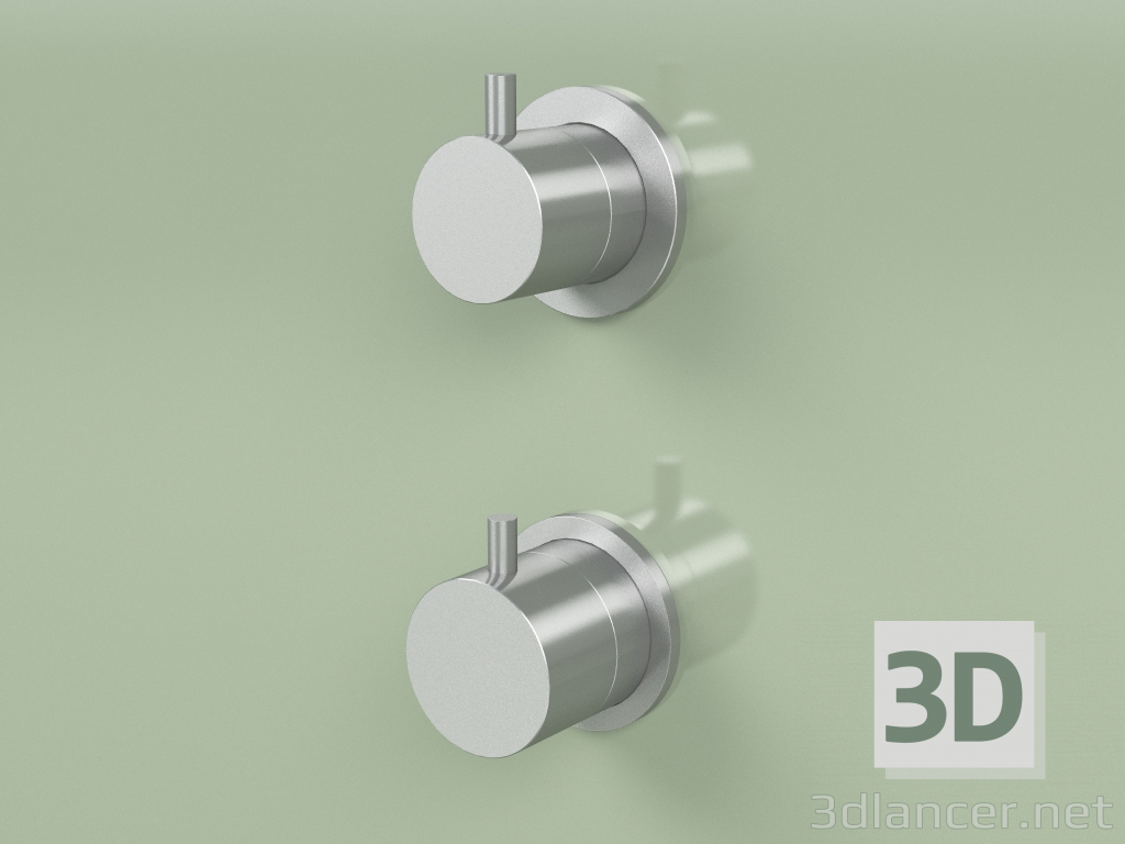 3d model Thermostatic mixer set with 1 shut-off valve (12 48, AS) - preview