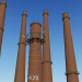 Chimeneas de ladrillo 3D modelo Compro - render