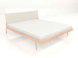 Cama de casal Fawn com cabeceira clara 180X200