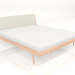 3D Modell Doppelbett Fawn mit hellem Kopfteil 180X200 - Vorschau