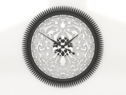 Wall clock FLORES (black)