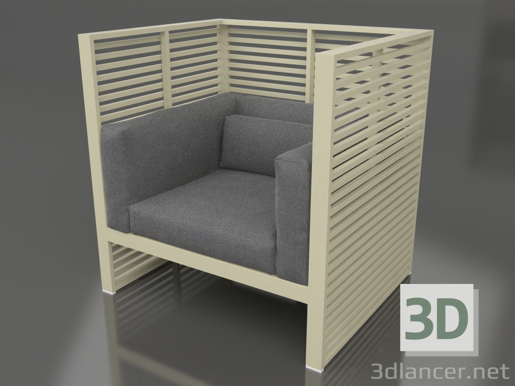 3d model Armchair Normando (Gold) - preview