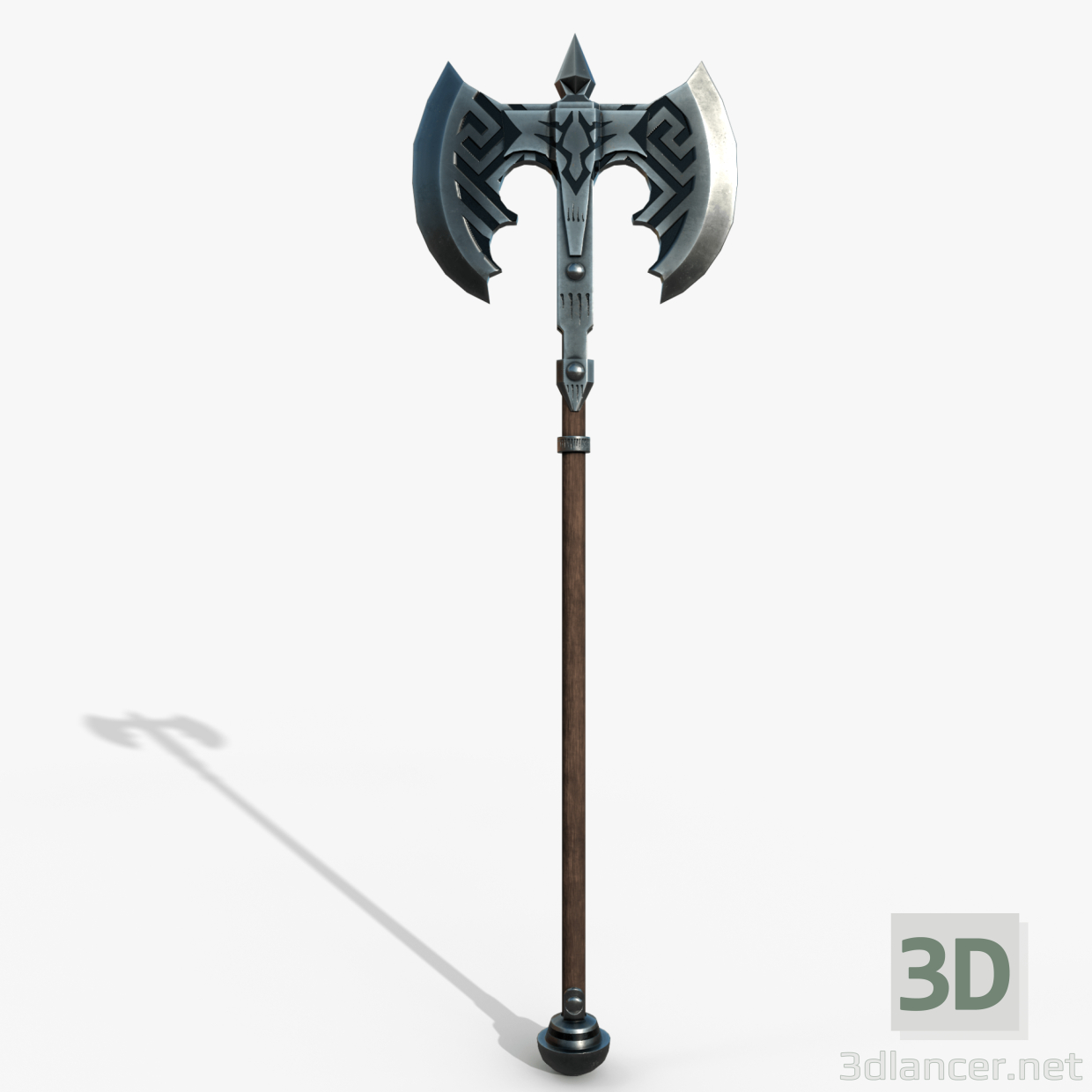 3d Two handed Ax model buy - render