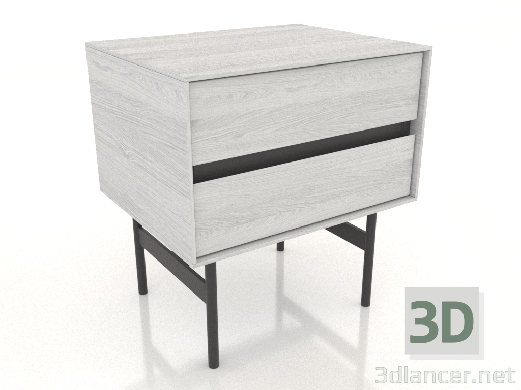 3D modeli Başucu sehpası STAND DUO 500 mm (beyaz RAL 9010) - önizleme