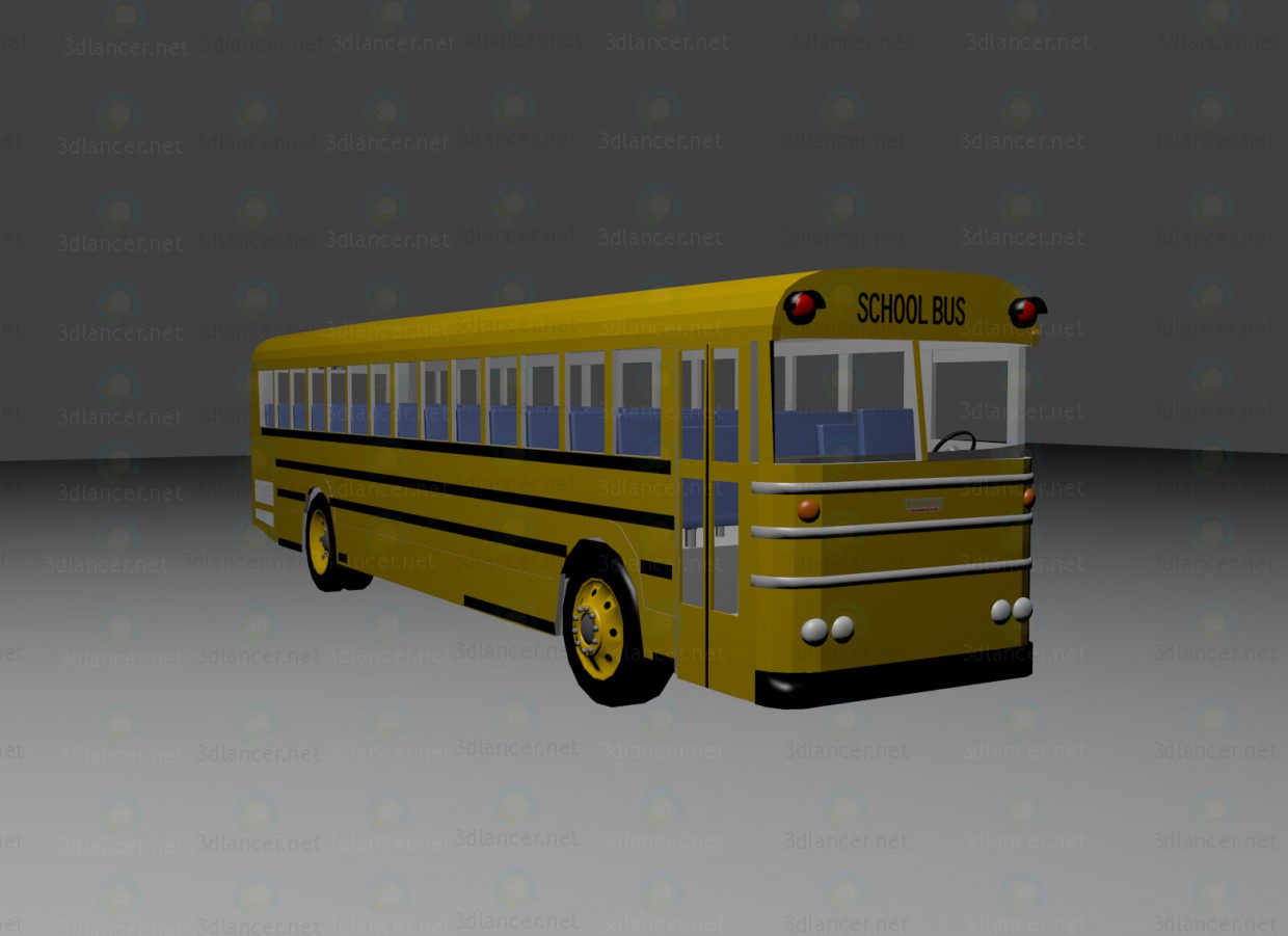 3d model Thomas Saf-T-trazador de líneas de autobús - vista previa