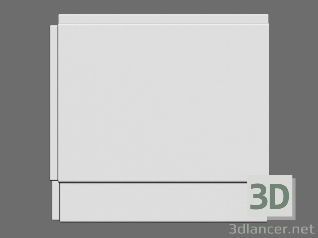 Modelo 3d Banho de painel L do lado seguro - preview