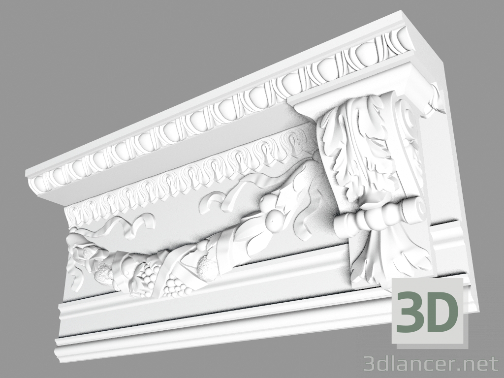 3d model Molded eaves (КФ59) - preview