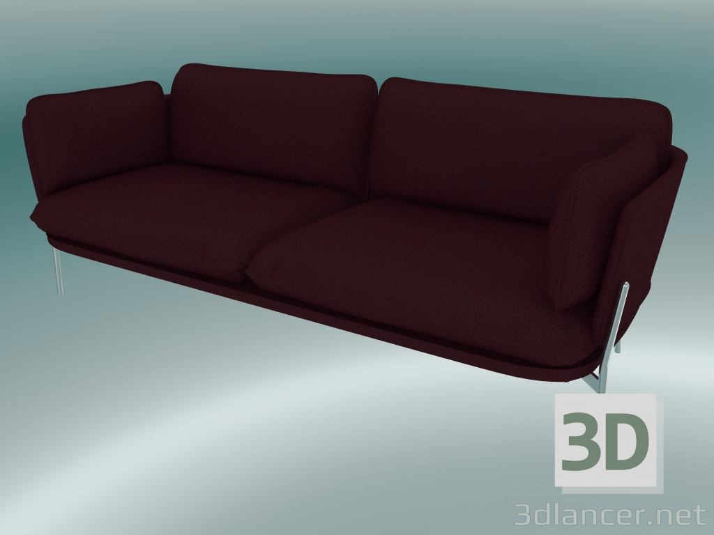 3d model Sofa Sofa (LN3.2, 84x220 H 75cm, Chromed legs, Sunniva 2 662) - preview