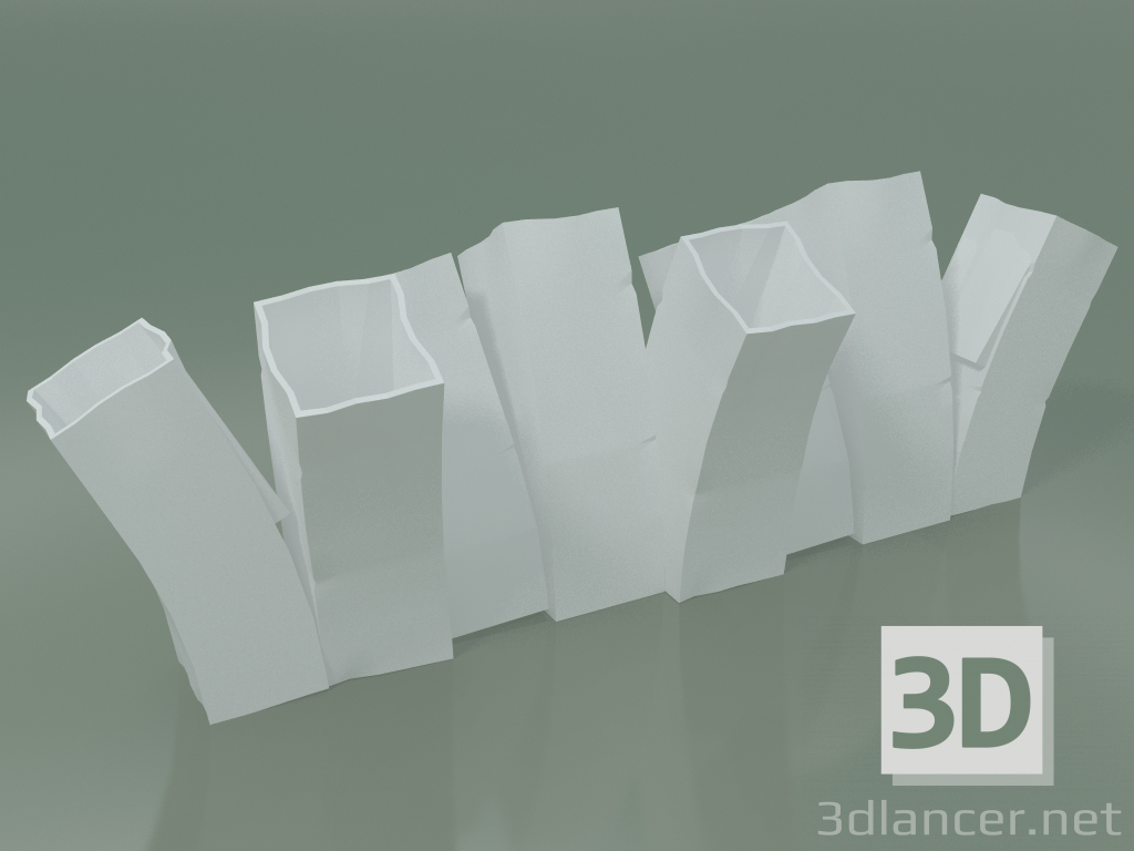 Modelo 3d Skyline do vaso acima (H 20cm, branco) - preview