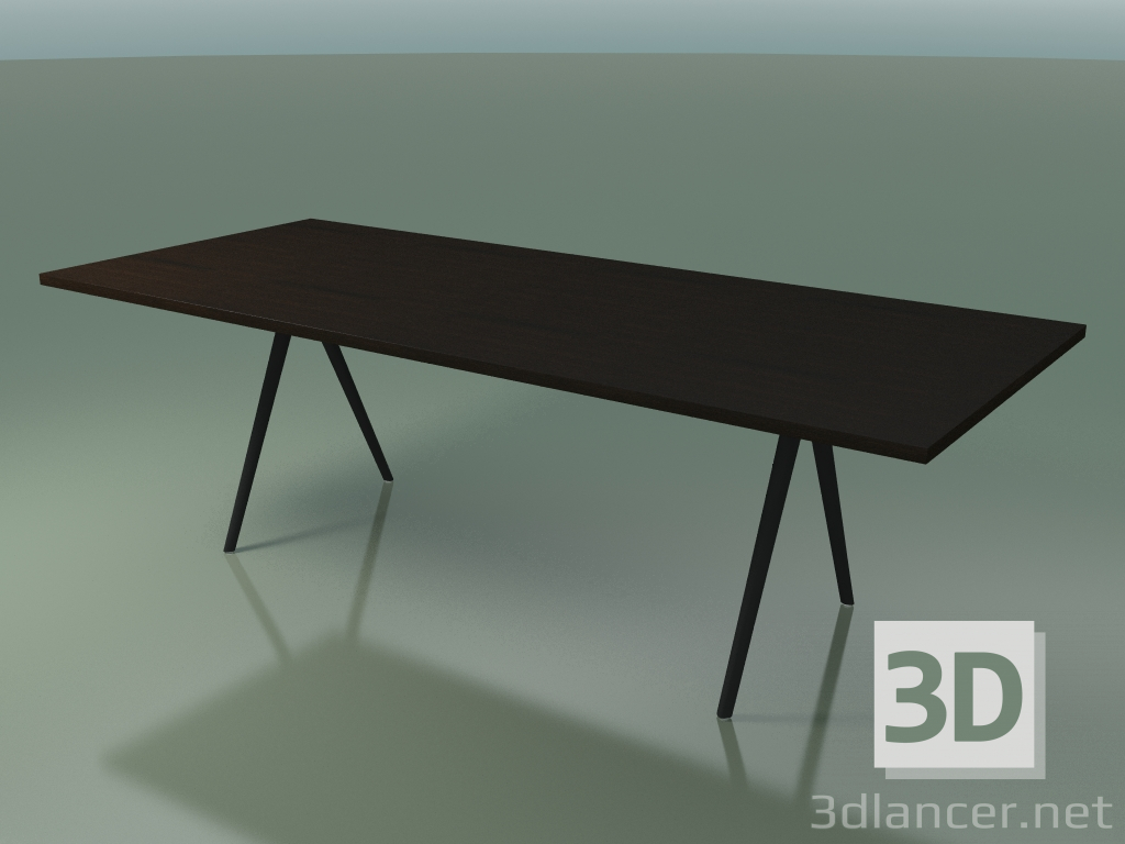 3D Modell Rechteckiger Tisch 5434 (H 74 - 100x240 cm, Beine 180 °, furniert L21 wenge, V44) - Vorschau