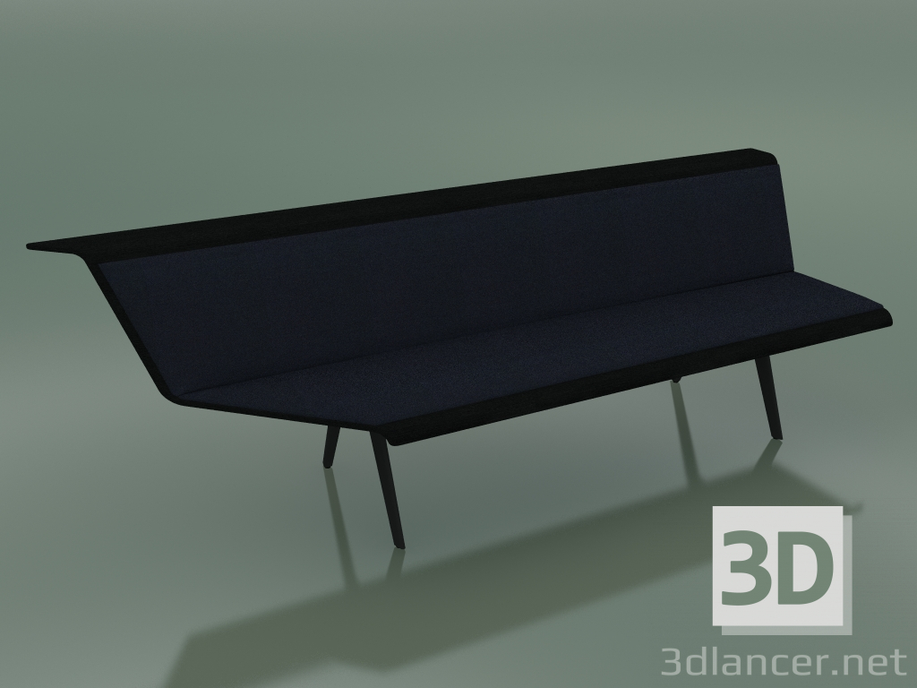 3D Modell Modul eckig dreifach Warten 4509 (90 ° rechts, schwarz) - Vorschau