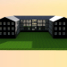 3d model Three-storey building - preview