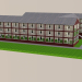 3d model Three-storey building - preview