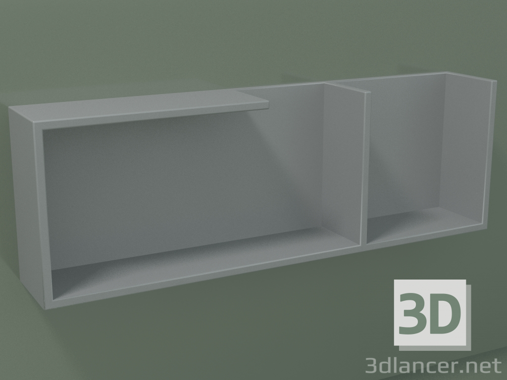 3d model Estante horizontal (90U19007, Silver Grey C35, L 72, P 12, H 24 cm) - vista previa