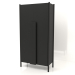 modèle 3D Armoire à longues poignées (sans arrondi) L 01 (1000x450x2000, bois noir) - preview