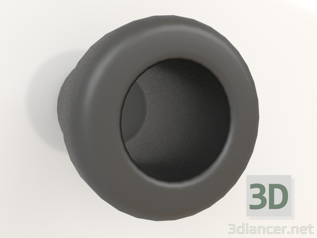 Modelo 3d Grommet para saída de cabo da parede (preto) - preview