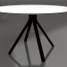 3d model Round dining table on column leg Ø120 (Black) - preview