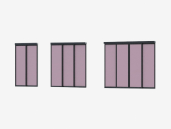 Interroom partition of A7 (black gray glass)