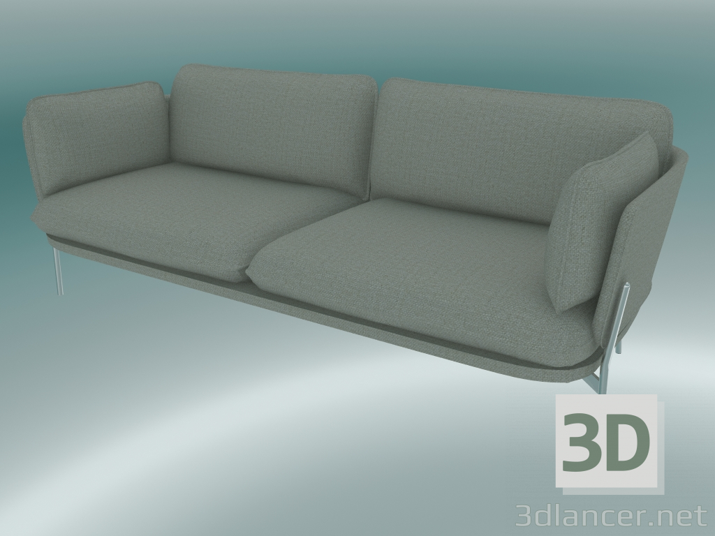 Modelo 3d Sofá Sofá (LN3.2, 84x220 H 75cm, pés cromados, Sunniva 2717) - preview