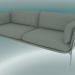 modèle 3D Sofa Sofa (LN3.2, 84x220 H 75cm, Pieds Chromés, Sunniva 2 717) - preview