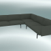 3D Modell Ecksofa Outline (Fiord 961, Schwarz) - Vorschau