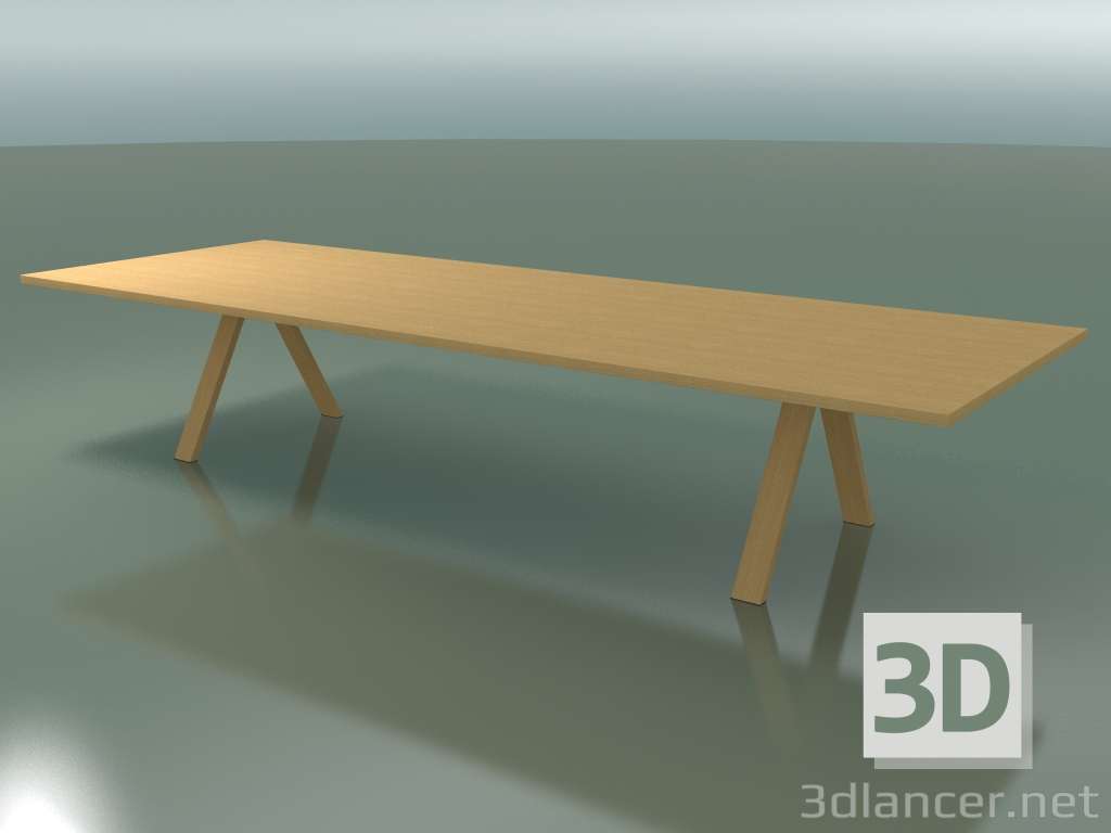 3D Modell Tisch mit Standardarbeitsplatte 5000 (H 74 - 390 x 135 cm, natürliche Eiche, Zusammensetzung 1) - Vorschau