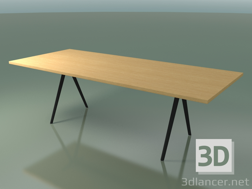 3d модель Стіл прямокутний 5434 (H 74 - 100x240 cm, ніжки 180 °, veneered L22 natural oak, V44) – превью