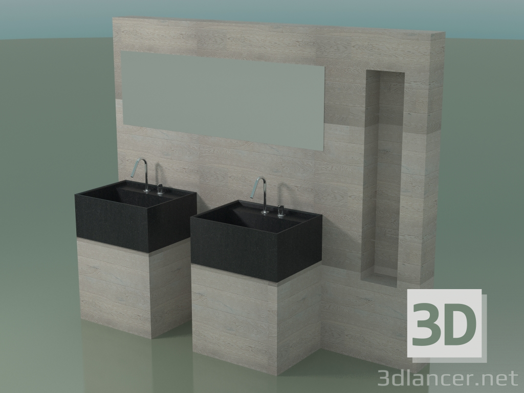 3d model Sistema de decoración de baño (D09) - vista previa