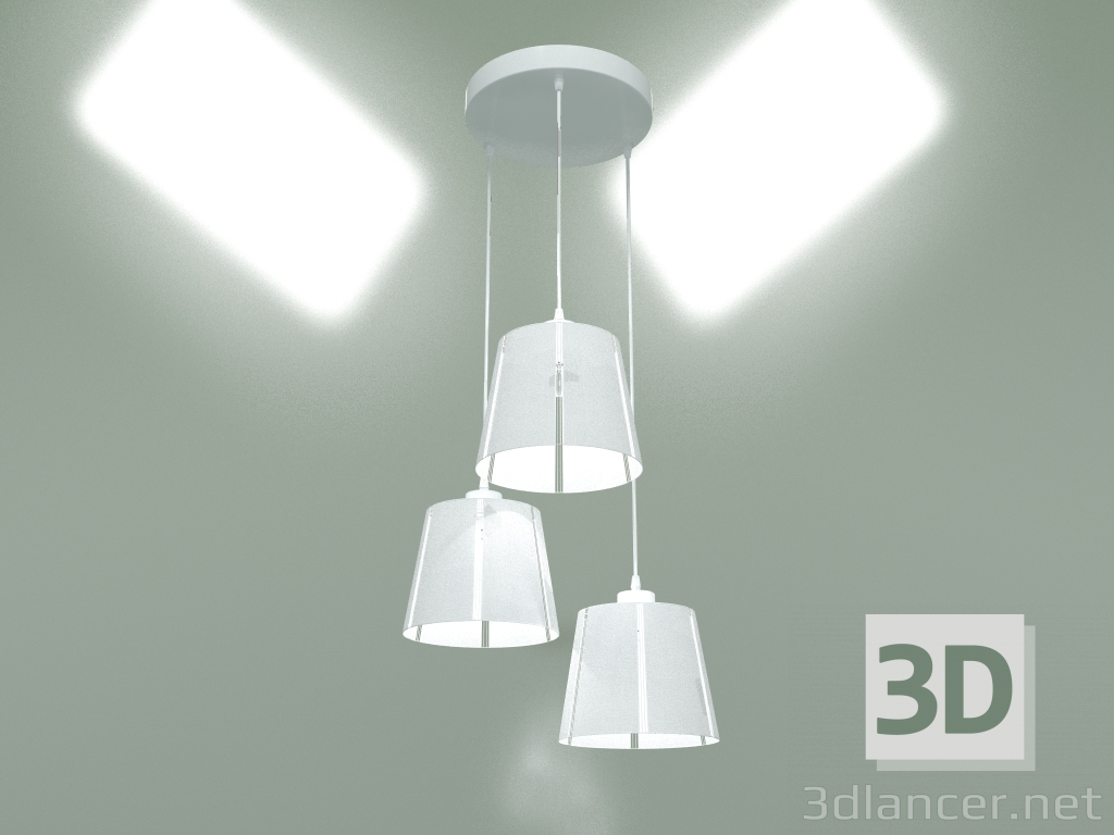 modello 3D Lampada a sospensione 2574 Carmen Bianca - anteprima